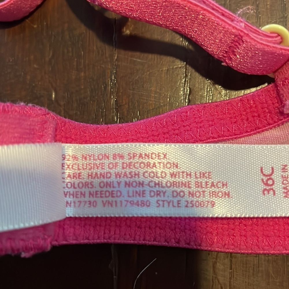 Women's Xhilaration Push Up Bra Lingerie With Hearts 36C - Picture 15 of 15